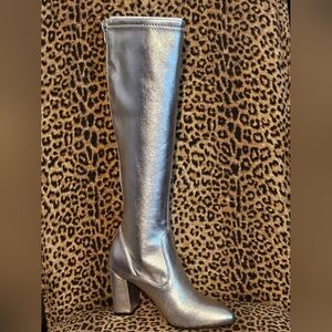 ๐ฃFranco Sarto Gorg Katherine Block Heel Pointed Toe Knee High Boots ๐ข NWOT 5